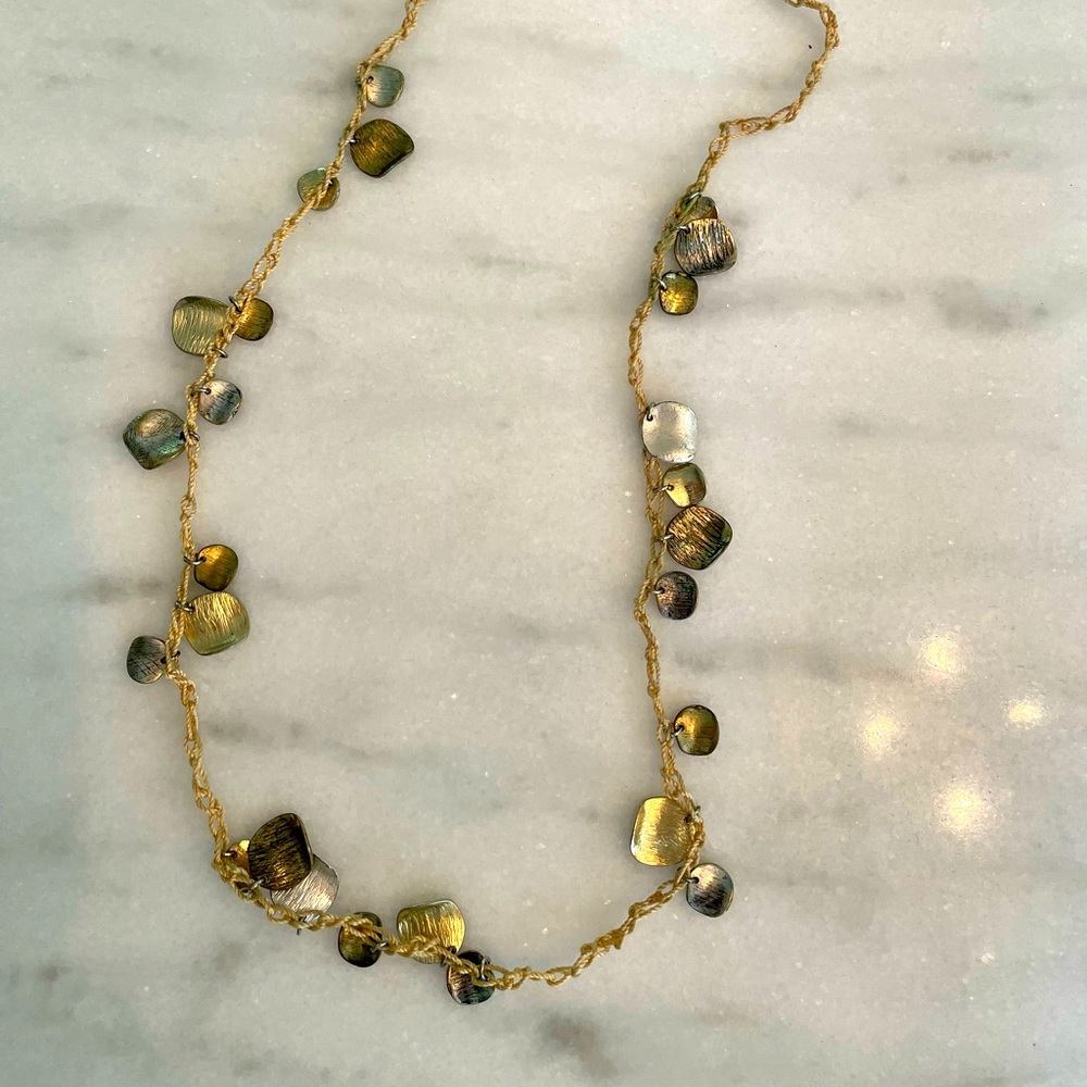 Loft 16” gold cord necklace